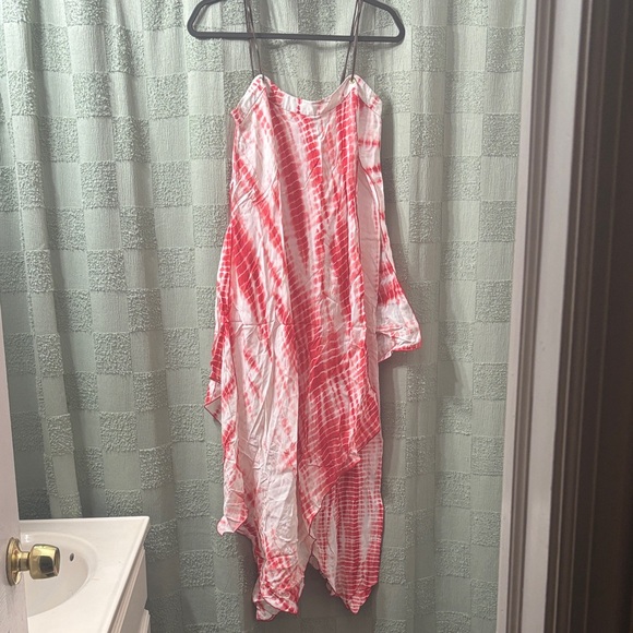 Michael Kors Dresses & Skirts - Michael kors Red and White Tie-Dye Flowy Slip Dress